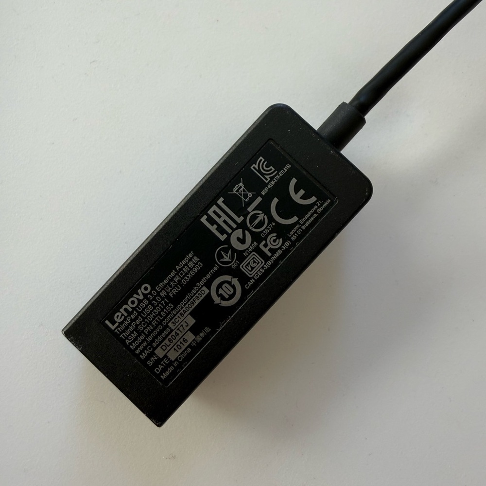 ThinkPad USB 3.0 Ethernet Adapter
